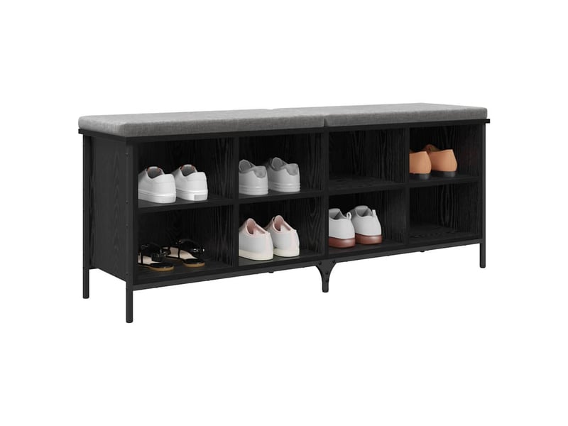  Banc à chaussures, meuble à chaussures 131x35x50 cm bois d'ingénierie et fer shl4579  - Conforama C