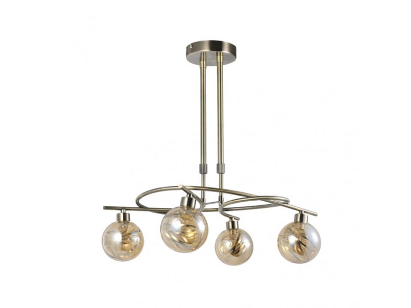  Fabrilamp varanasi, lampe, moderne, 4 x g9, cuir, 46-68 x 50 x 32 cm 154454014 - Conforama A
