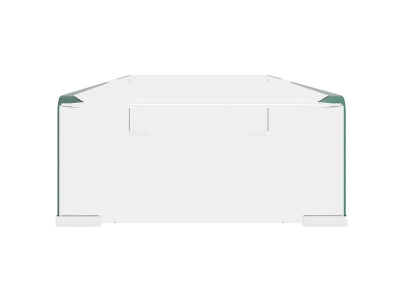 Meuble tv - banc tv - meuble de rangementpour moniteur 70x30x13 cm verre transparent  - Conforama D