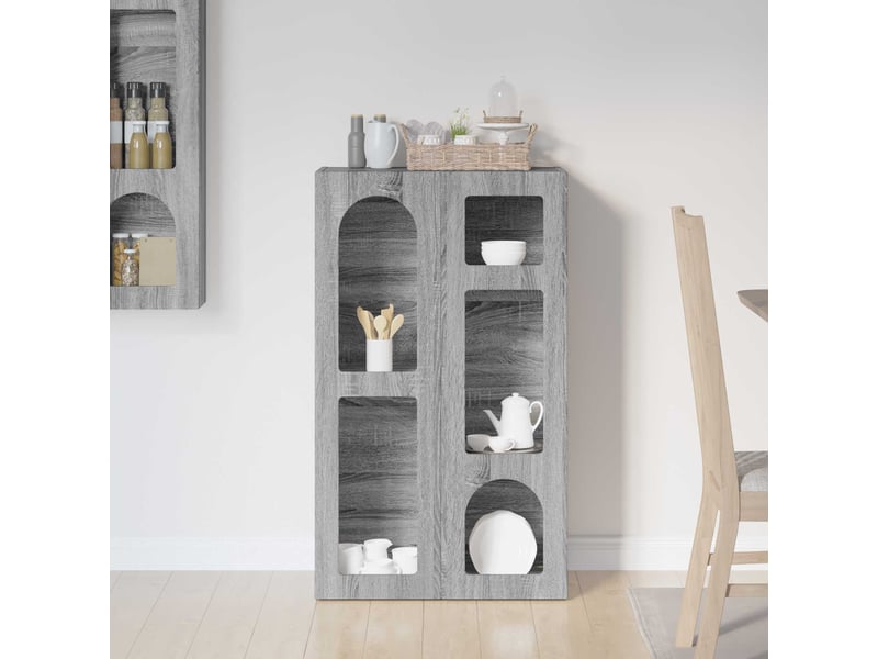  Buffet - bahut - meuble de rangement elst gris sonoma 59 x 35 x 100,5 cm bois d'ingénierie  - Conforama D