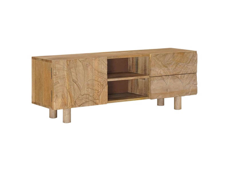  Meuble tv - banc tv - meuble de rangement avec tiroir avec étagère avec porte 110 x 30 x 40 cm  - Conforama B