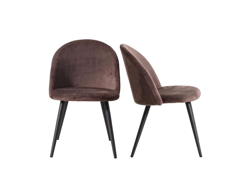  Lot de chaises 4 pièces assises rembourrées confortables style moderne et élégant  - Conforama E