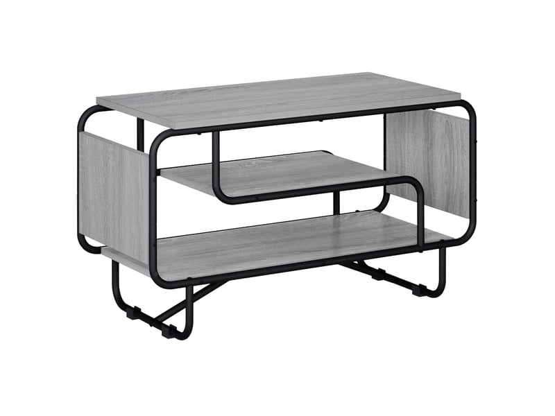  Meuble tv moderne, banc tv 80x36x45 cm sonoma gris bois d'ingénierie  - Conforama A
