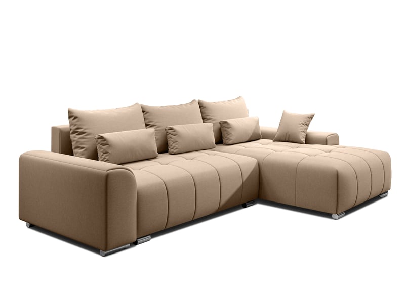  Canapé d’angle rivolli 260 cm beige convertible avec coffre Rivolli - Conforama A