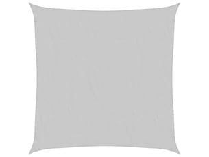 Voile d'ombrage - voile d'ombre - voile parasol gris clair 5x5 m 100% polyester oxford