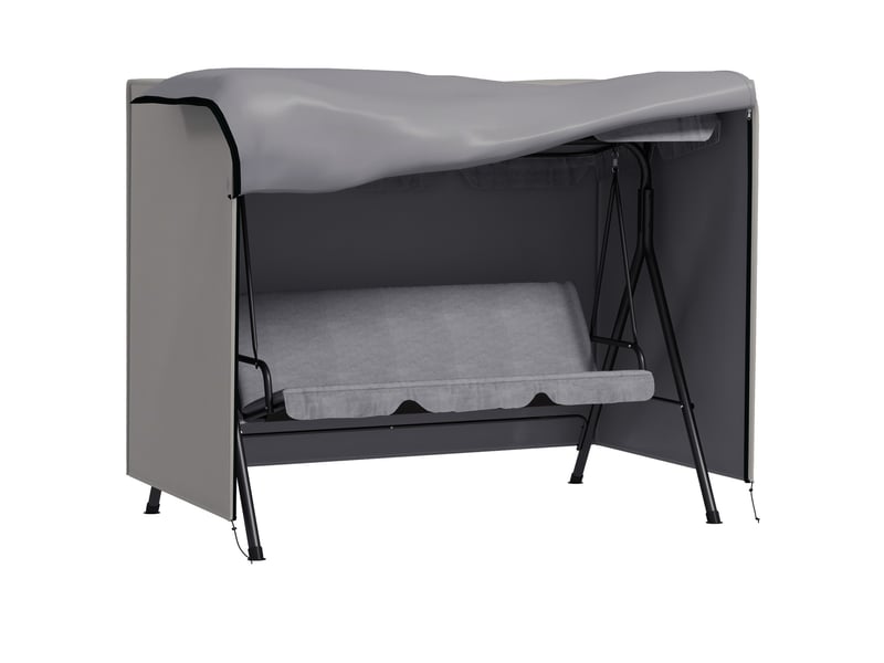  Housse de protection pour balançoire de jardin 205x124x164 cm imperméable protection solaire grise  - Conforama A