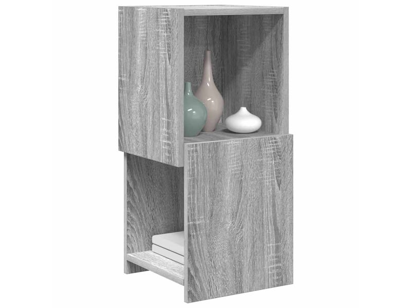  Meuble d'angle, meuble de rangement salon 30,5x30x65cm bois d'ingénierie gris sonoma  - Conforama C