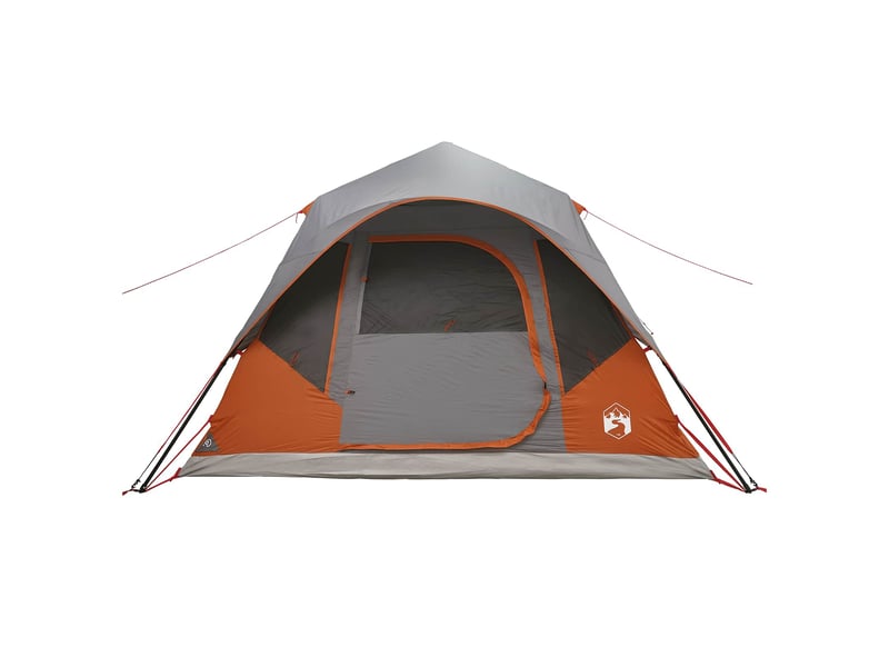  Tente instantanée, tente de camping gris et orange 305x275x190 cm  - Conforama E