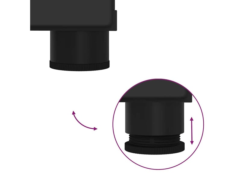 Ensemble de mobilier de salle de bain 2 pièces noir cf64240 - Conforama E