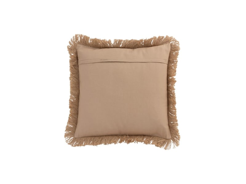  Coussin avec motif fleur en jute naturel l.49cm - coussin d'extérieur  - Conforama C
