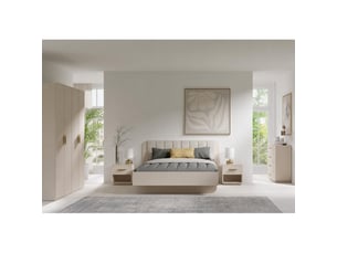 Lit coffre 180x200 cm MEUBLORAMA coloris beige