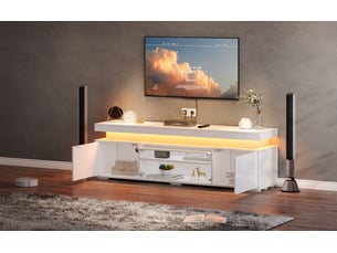 Meuble tv coloris blanc 150 cm OKWISH