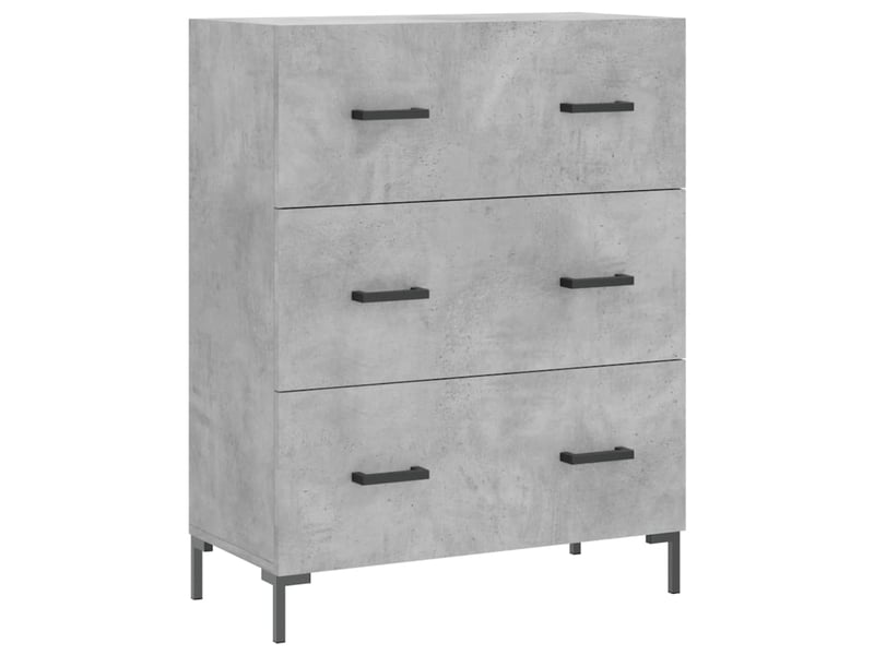  Buffet - bahut - meuble de rangement gris béton 69,5x34x90 cm bois d'ingénierie  - Conforama A