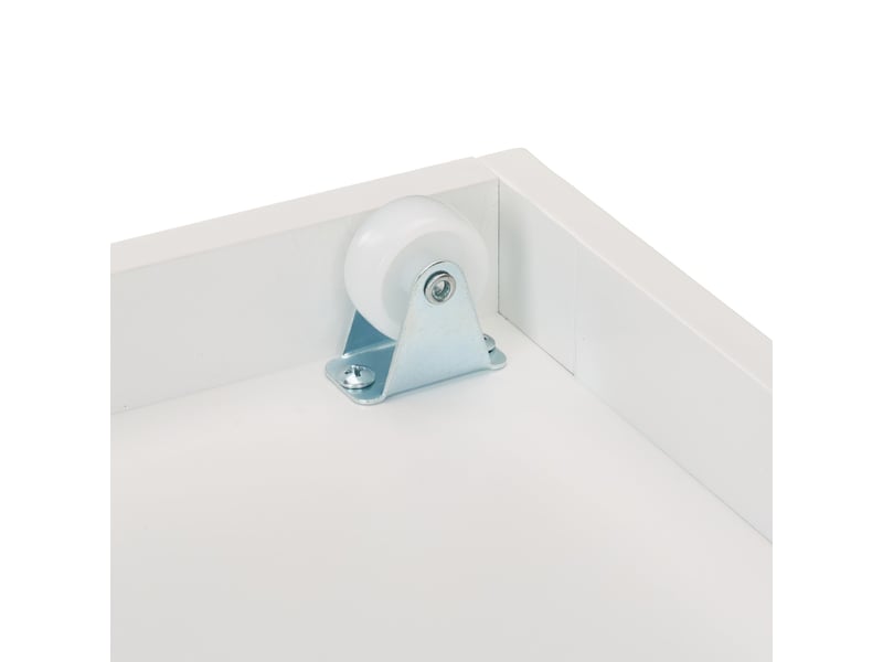  Commode de rangement pratique avec roulettes pour jouets livres peluches enfant 90 x 30 x 90 cm en mdf blanc 13_0016386  - Conforama E