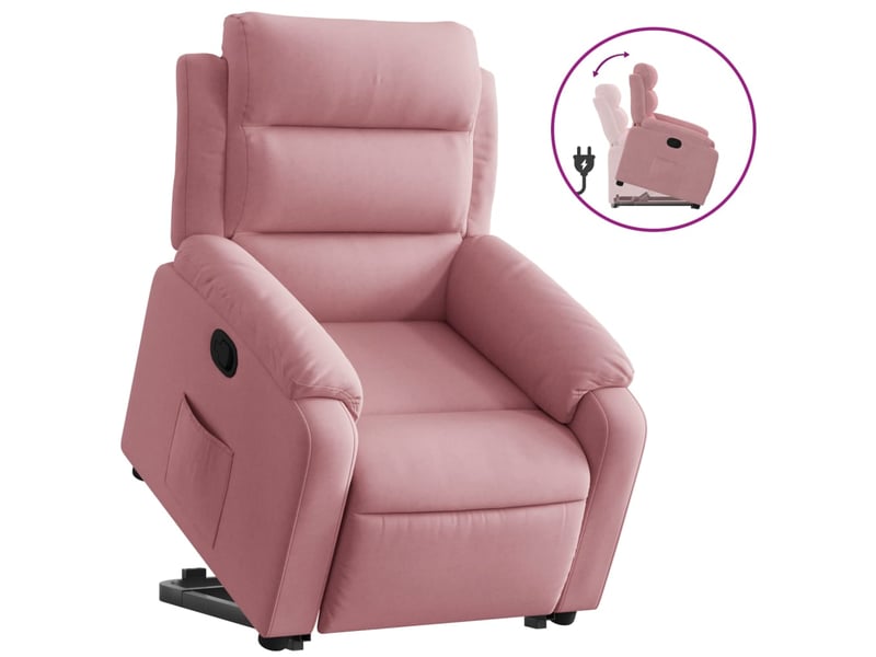 Vidaxl fauteuil inclinable rose velours - Conforama A