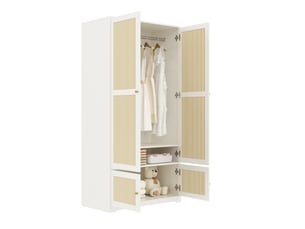Armoire BEAOK coloris blanc largeur 90 cm
