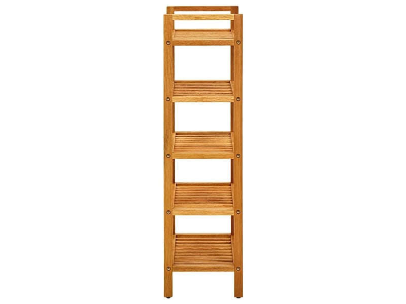 Étagère à chaussures, meuble à chaussures à 5 niveaux 50x27x100 cm chêne massif  - Conforama C