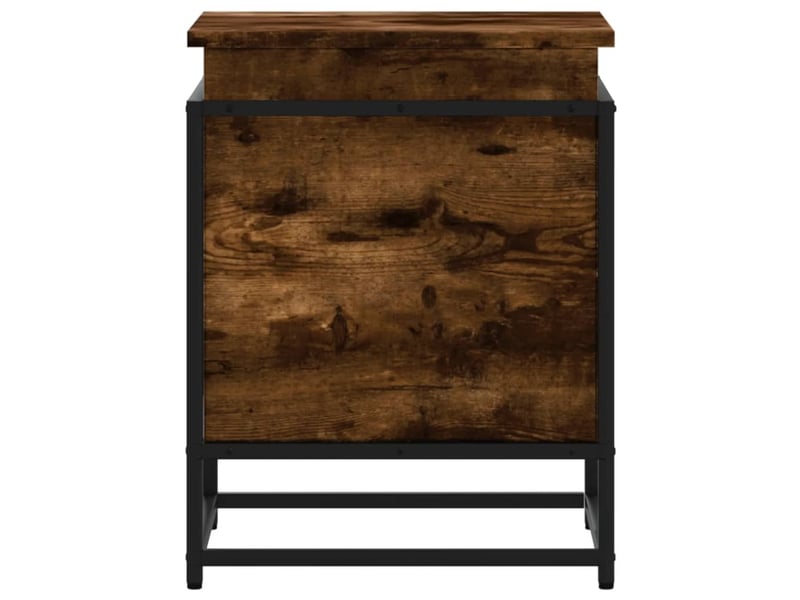  Boîte de rangement, coffre de rangement avec couvercle chêne fumé bois d'ingénierie shl737  - Conforama D