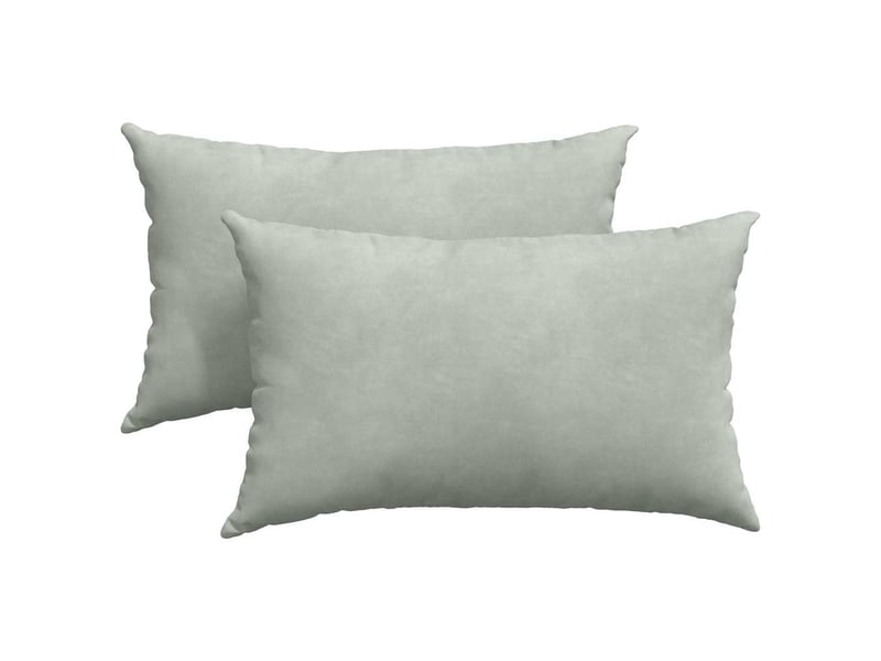 Lot de 2 coussins de canapé, coussins décoratifs gris clair 50 x 30 cm cf59066 - Conforama A