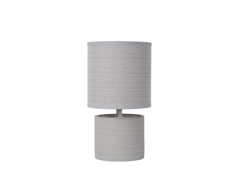 Lampe de table diam. 14 cm 1xe14 40 w ip20 gris - lucide - greasby  - Conforama B