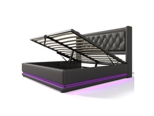 Lit coffre 160x200 cm TCQPZ   coloris noir