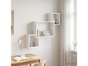 Étagère flottante, étagère suspendue montage mural blanc 91,5 x 15 x 76 cm cf42446