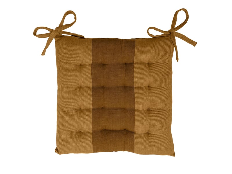  Dessus de chaise capitonné en coton 40x40x5 cm natalia ocre, par soleil d'ocre  - Conforama A