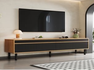 Meuble tv coloris noir 170 cm