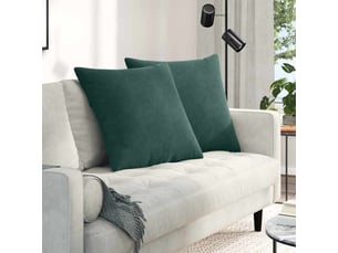Lot de 2 coussins de canapé, coussins décoratifs vert foncé 80 x 80 cm cf59196
