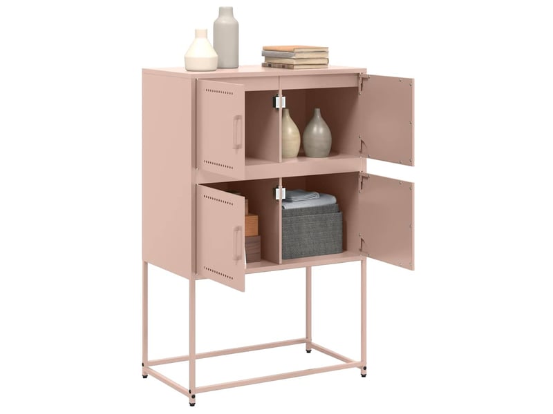  Buffet - bahut - meuble de rangement rose 68,5x38,5x107 cm acier  - Conforama E