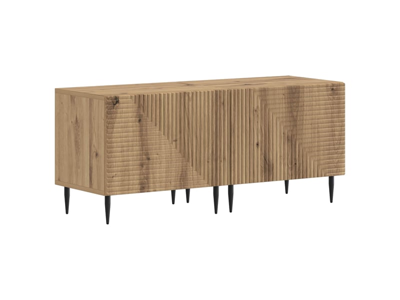 Ensemble de 3 meubles tv led chêne artisanal bois d'ingénierie shl81770 - Conforama D