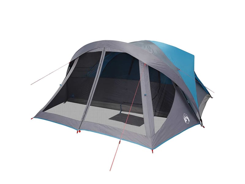 Tente de camping, tente de cabine familiale 6 personnes bleu imperméable shl85653 - Conforama E