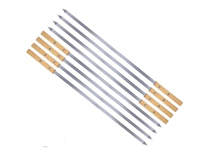 Lot de 8 brochettes pour barbecue en inox – longueur 50 cm