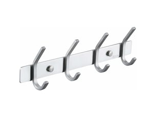 Porte manteau salle de bain manteau metal mural 4 crochets patère murale de acier inoxydable sus304 finition brossée, transparent