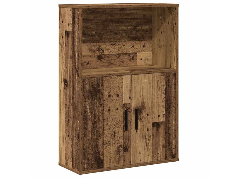  Bibliothèque, meuble de rangement salon vieux bois 60x24x85 cm bois d'ingénierie  - Conforama A
