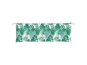 Coussin de banc de jardin, coussin d'assise motif de feuilles 150x50x7 cm cf52757