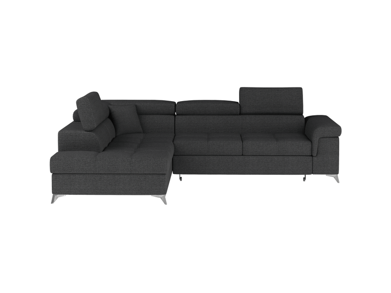 Canapé d'angle convertible palazzo 4 places gris foncé – angle gauche avec 1 coussin - Conforama A