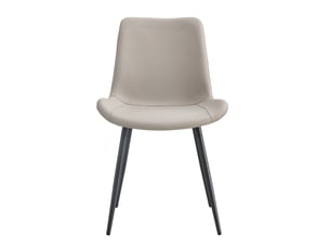 Chaise de salle à manger ulevr lot de 4 50 x 47 x 83 cm dossier haut assise large pieds en métal antidérapants pu gris et noir