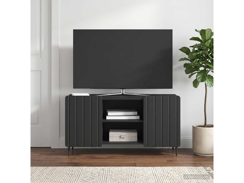 Meuble tv - banc tv - meuble de rangement 102 x 34,5 x 52 cm noir bois d'ingénierie  - Conforama D