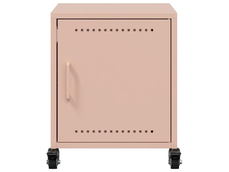  Table de chevet - cabinet de chevet - table de nuit rose 36x38,5x43,5 cm acier  - Conforama E