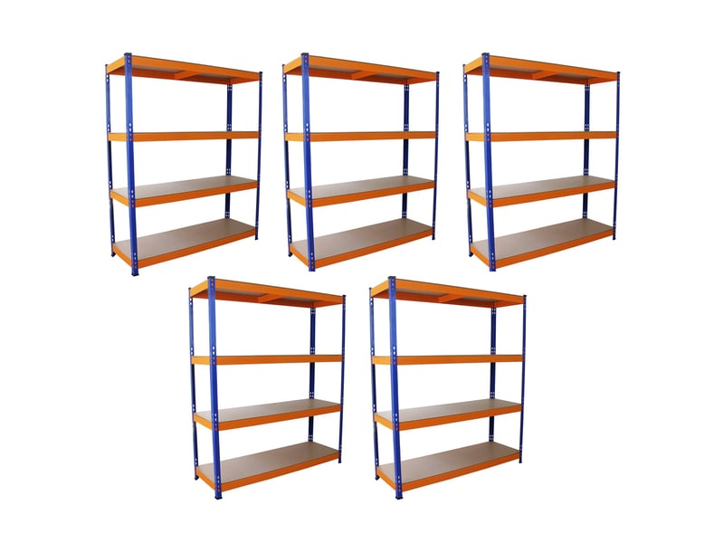  Monster racking – lot de 5 rayonnages en acier s-rax, etagères en mdf solide, assemblage sans boulons, 150cm x 50cm x 180cm 20022 - Conforama A