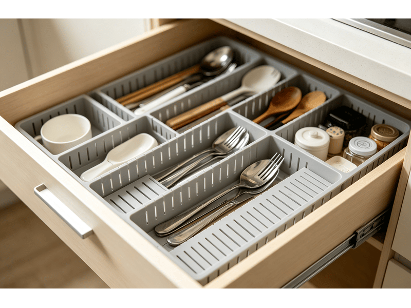  Organiseur de tiroir ajustable condor innovagoods gris 16 unités V0103625 - Conforama C