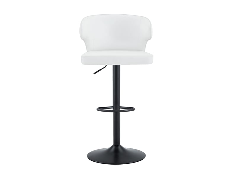  Lot de 2 tabourets de bar avec dossier pivotants et réglables en pu blanc W3658P438275 - Conforama A