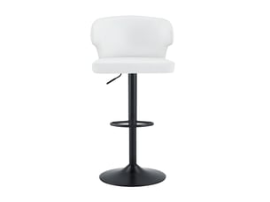 tabouret de bar assise réglable en hauteur PANGIVO W3658P438275 - blanc