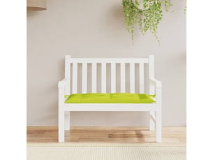 Coussin de banc de jardin, coussin d'assise vert brillant 110x50x7cm tissu oxford cf52864