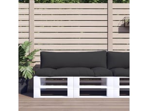 Lot de 2 coussins de palette, coussins de canapé noir tissu cf59587
