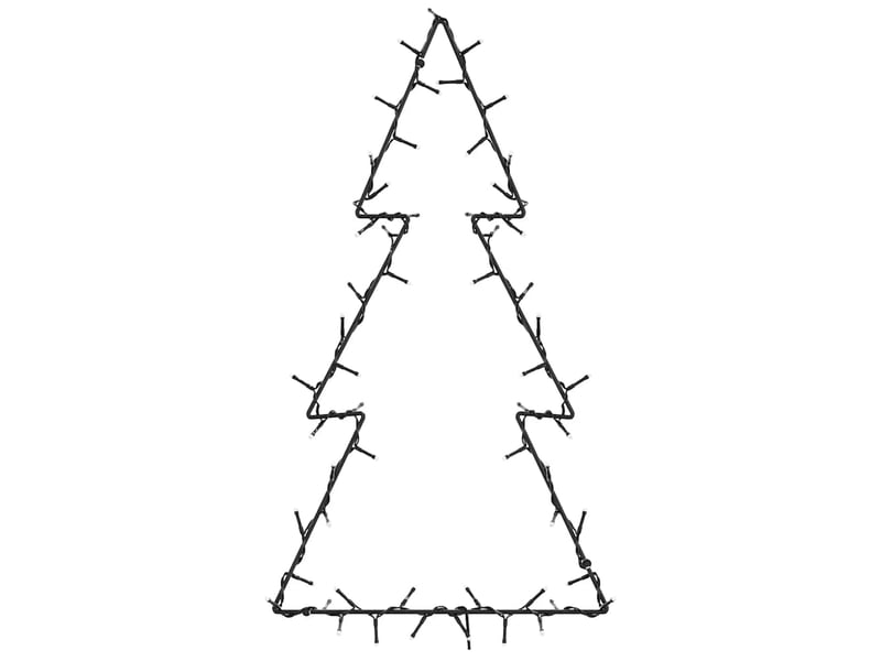  Lumières de noël silhouette d'arbre de noël 80 led blanc chaud  - Conforama C