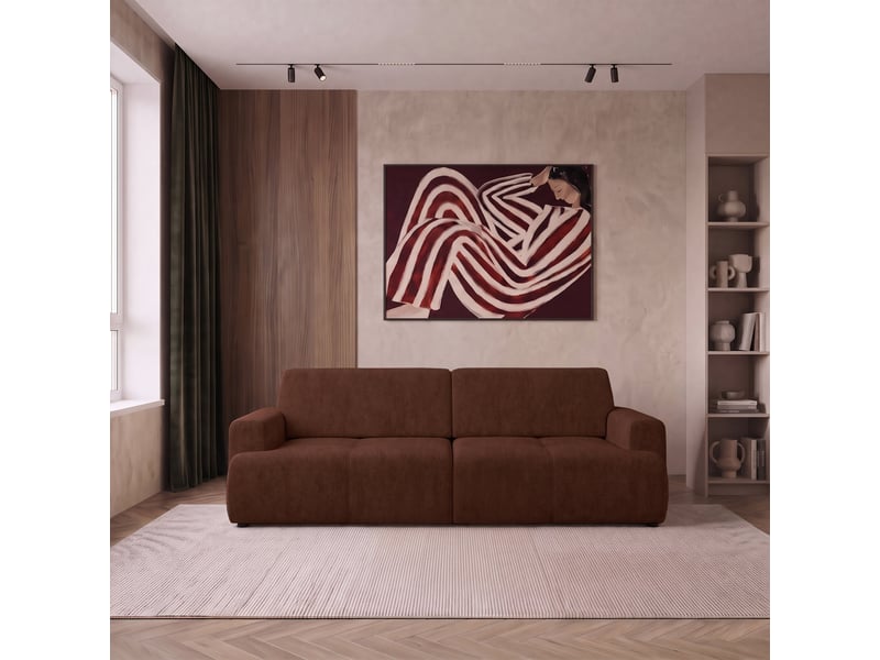  Selsey cobbly - canapé convertible - 244 cm - chenille onyx cuivre Cobbly - Conforama B