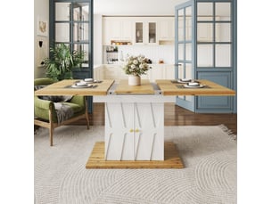 Canapé droit convertible <strong>MIVRAY </strong> <strong></strong> 2 places Bois blanc avec coffre de rangement