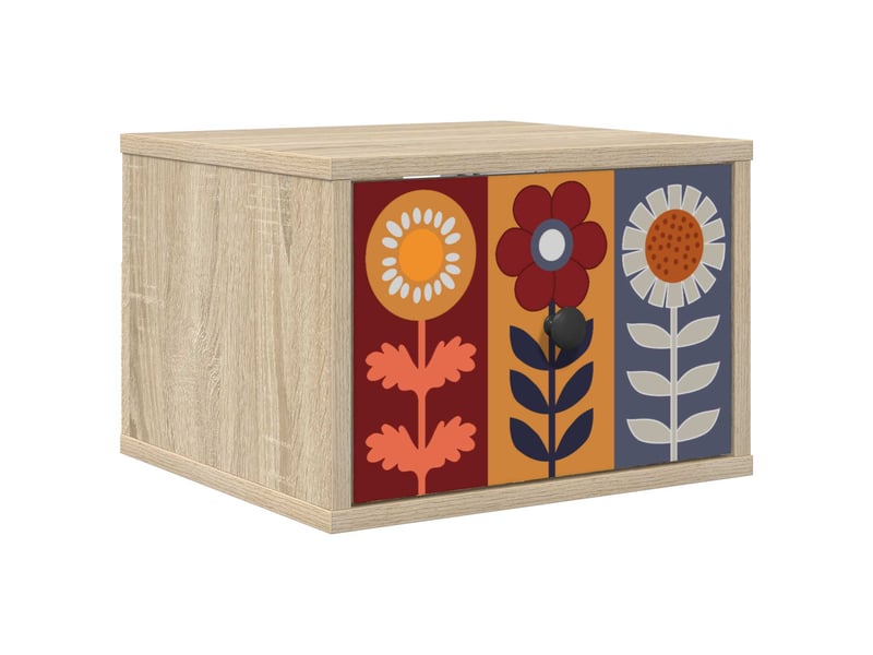  Table de chevet - cabinet de chevet - table de nuit mural essen chêne sonoma 36 x 33 x 25 cm  - Conforama A